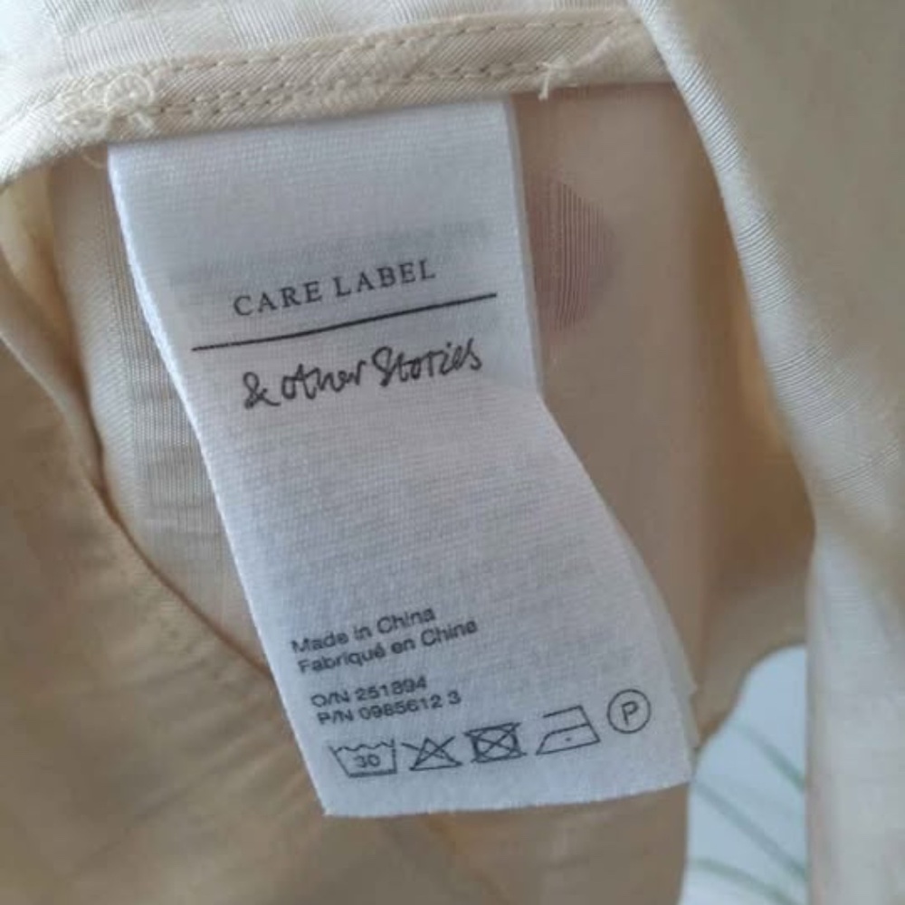 & Other Stories Linen Midi Dress Size 34 beige - Picture 9 of 9